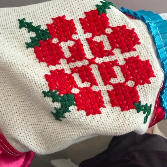 Handmade Embroidered Mexican Huipil Top Dress Oaxaca Hand Sewn Artisan Vintage - Picture 10 of 10